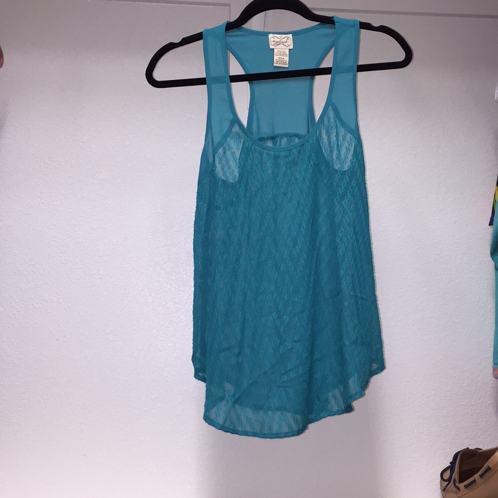 Eyelash Couture Turquoise Blouse
